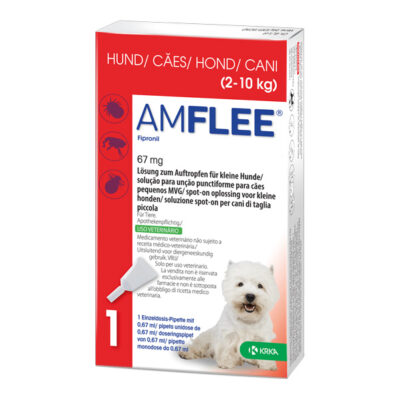 AMFLEE SPOT-ON CÃO 2-10 KG M (1 PIPETA)