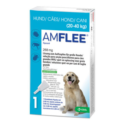 AMFLEE SPOT-ON CÃO 20-40 KG M (1 PIPETA)